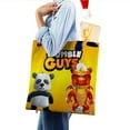 thumbnail image 4 of Stumble Guys canvas Tote Bag handbag: Aesthetic tote designed for women, perfect for carrying groceries. Reusable with a convenient inner zipper, dimensions 13.8 x 15.8 inches (35x40cm)., 4 of 6
