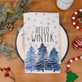 thumbnail image 5 of Hello Winter Kitchen Towels Set of 2,Blue Tree Snowflake Dish Hand Towels Holiday Home Indoor Bathroom Party Seasonal Noel Decorations, 5 of 6