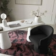 thumbnail image 7 of TOV Furniture Kristen Black Upcycled Chenille Rolling Desk Chair, 7 of 7