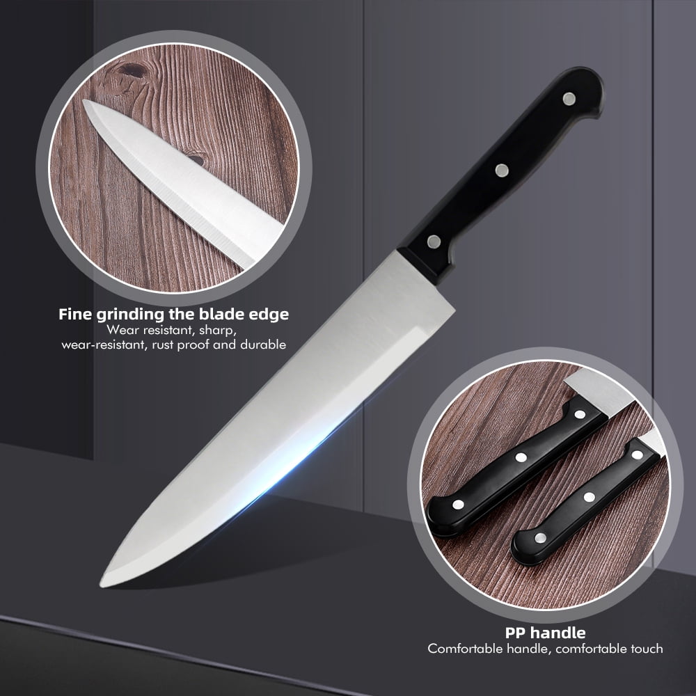 Welan 15 Pcs Knife Set with Wooden Block Stainless Steel Knives with Ergonomic Handle