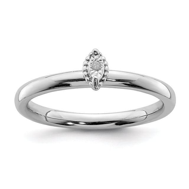 925 Sterling Silver Diamond Marquise Ring Promise
