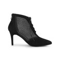 thumbnail image 3 of Unique Bargains Women's Mesh Lace Up Stiletto Heel Ankle Boots, 3 of 7