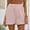 Pink, variant on USSUMA Linen Shorts for Women Solid Color Elastic Band Simple And Comfy Ruffle Hem Shorts Casual High Waist Trendy Shorts Wide Legs Oversized Fit Womens Shorts for Trekking Army Green M