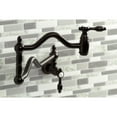thumbnail image 3 of Kingston Brass KS2105TAL Tudor Two-Handle 1-Hole Wall Mount Pot Filler Faucet in Oil Rubbed Bronze, 3 of 8
