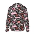 thumbnail image 3 of Uemuo Various Languages Mother Pattern Women's Full Zip UPF 50+ Sun Protection Hoodie Jacket Long Sleeve Sun Shirt Hiking Outdoor Performance with Pockets-Small, 3 of 9