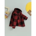 thumbnail image 3 of Bagilaanoe Toddler Baby Boy Flannel Shirts Jacket Plaid Long Sleeve Single-Breasted Shacket with Pockets 6M 12M 18M 24 3T Kids Fall Casual Outwear, 3 of 8