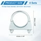 thumbnail image 2 of Paquete de 4 abrazaderas en U para silenciador Uxcell para diámetro de 51mm(2"), abrazadera de tubo de escape en forma de U, abrazaderas en U tipo silla para conexión de tubos, 2 of 6