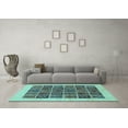 thumbnail image 3 of Ahgly Company Indoor Rectangle Abstract Light Blue Modern Area Rugs, 8' x 12', 3 of 4