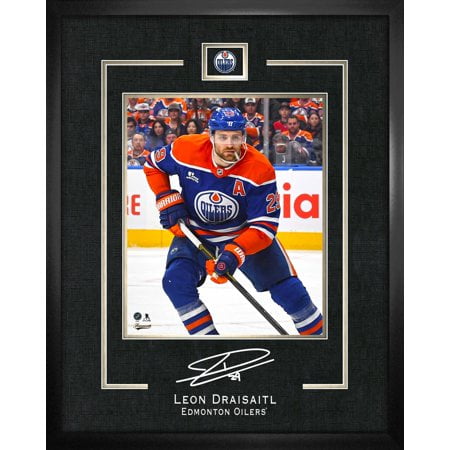 Leon Draisaitl 16x20 Replica Signature Frame Oilers - Officially Licensed NHL Wall Art