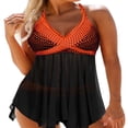 thumbnail image 2 of QJUHUNG Women Two Piece Swimsuit Tummy Control Bathing Suits Tankini Top with Sporty Shorts Plus size, 2 of 4
