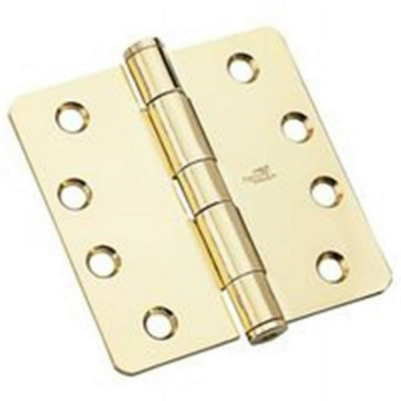 National Hardware N236-142 Standard Weight Template Hinge, 85 lb, 8 Holes, Steel, Bright Brass