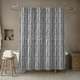 thumbnail image 4 of Creative Products Black And White Herringbone Pattern 71x74 Shower Curtain, 4 of 7