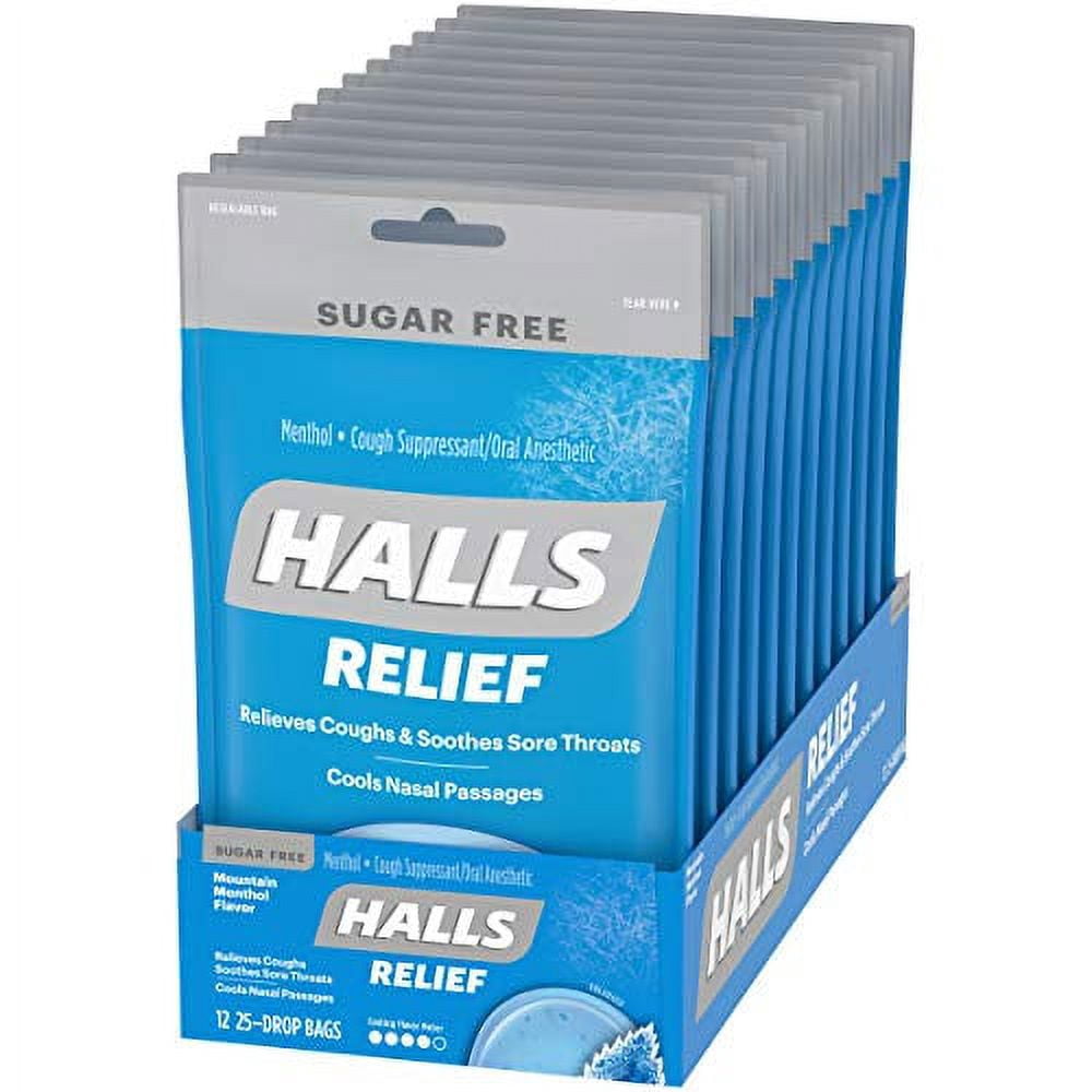 Mondelez Halls  Cough Suppressant/Oral Anesthetic, 12 ea