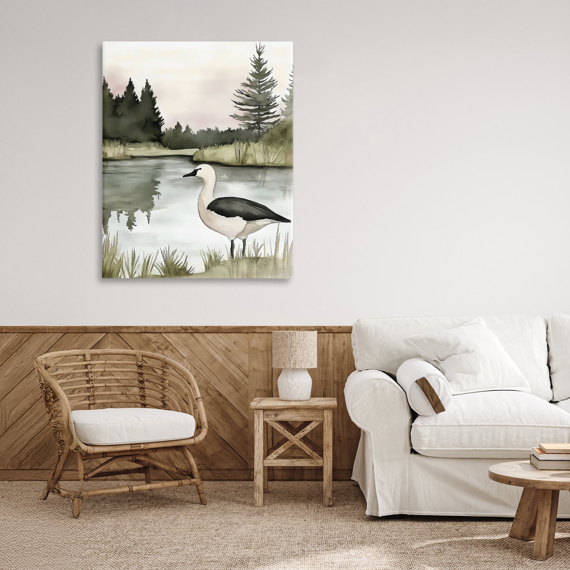 Stupell Industries Springtime Serenity Duck Canvas Wall Art, design by Riley B