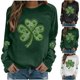 thumbnail image 1 of RKSTN Women's St Patrick's Day Sweatshirt Plus Size Crewneck Irish Gift St Patricks Luckys Shamrocks Graphic Print Hoodless Sweatshirts Top Womens Casual Round Neck Loose Fits Long Sleeve T Shirts, 1 of 5