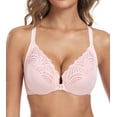 thumbnail image 1 of Curyon Women's Front Close Bra Racerback Underwire Unpadded Plus Size Bras,40DD, 1 of 7