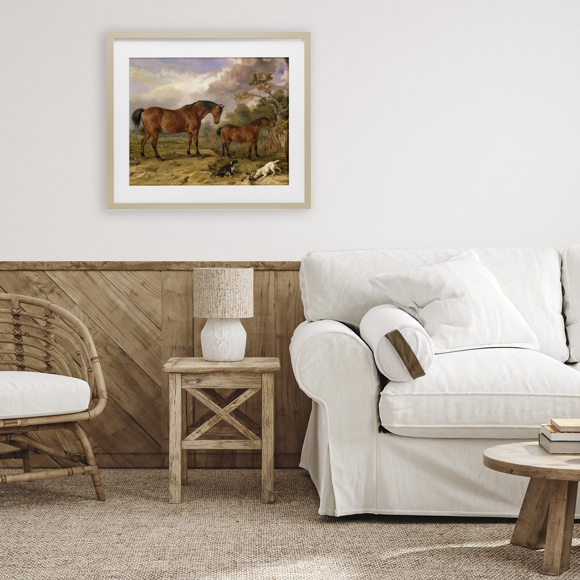 Stupell Industries Classic Portrait of Horses Birch Framed Print Under Glass, design by Tina LeCour