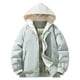 thumbnail image 2 of Ceisia Men's solid color warm hooded coat long sleeve outerwear Gift, 2 of 4