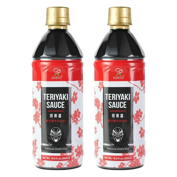 Soeos Teriyaki Sauce, 500 ml, 2 Pack, total weight 1000ml