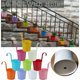 thumbnail image 5 of Macetas colgantes grandes, macetas colgantes decorativas para plantas de exterior, juego de macetas para balcón con gancho desmontable, humedad óptima del suelo, construcción de hierro duradera, 10, 5 of 5