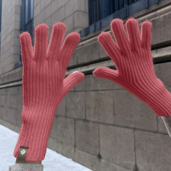 Women's Fingerless Winter Gloves with Touchscreen Capability for Mobile Use and Fleece Lining for Cycling