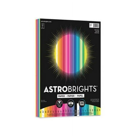 Color Cardstock - Spectrum Assortment 24lb, 8.5 x 11, Assorted Spectrum Colors, 200/Pack