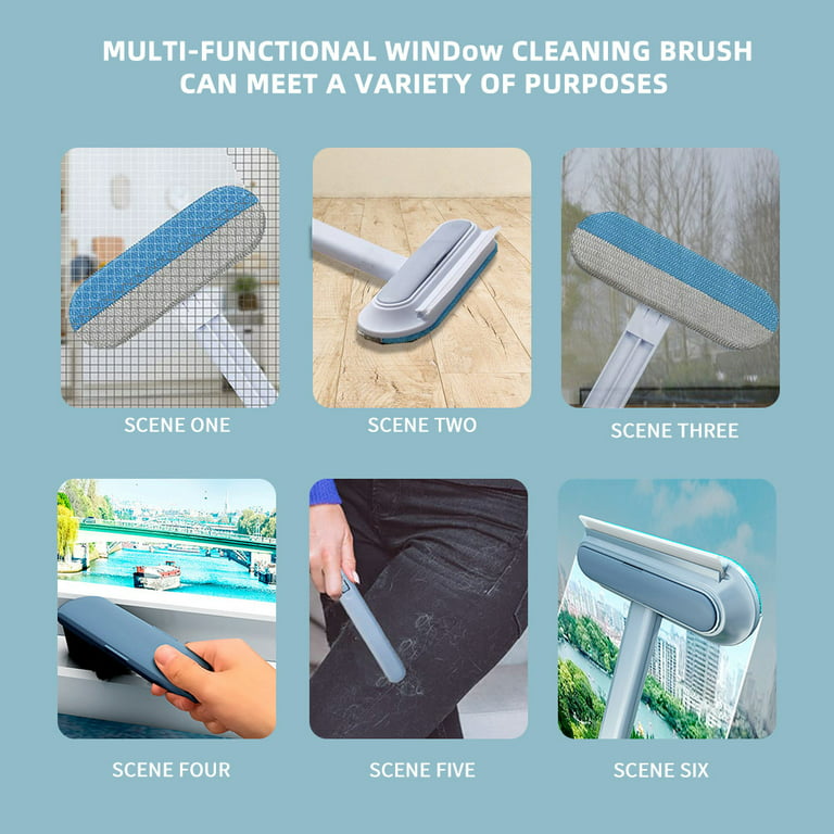 4 in 1 Window Screen Cleaner Brush, Pet Hair Remover, Magic Window Cleaning  Brush, Window Cleaner Tool, Window Mesh Screen Cleaner, Window Cleaner