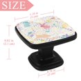 thumbnail image 3 of 4 Pcs Square Cabinet Handle Cupboard Knob Drawer Pulls Handle Rabbits Drawer Knobs with Screws Furniture Decoration, 3 of 5