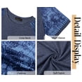 thumbnail image 6 of Fantaslook Color Block T Shirts for Women Crewneck Short Sleeve Tops Summer Blouses Fashion Clothes, 6 of 8