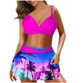 thumbnail image 1 of Trajes de baño para mujer, 2 piezas, estampado tropical hawaiano, camisola, sujetador y volantes, faldas, conjuntos de baño, ropa de playa Fridja  nalpqowj51887, 1 of 5