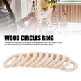 thumbnail image 3 of Wooden Craft Ring, Wooden Rings Smoothly Appearance Handmade Robust 10Pcs  for Pendant Jewelry Production, 3 of 7