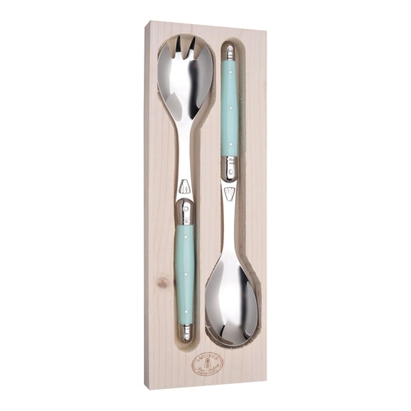 Servidores de ensalada Jean Dubost JD97018.TQ con asas de color turquesa