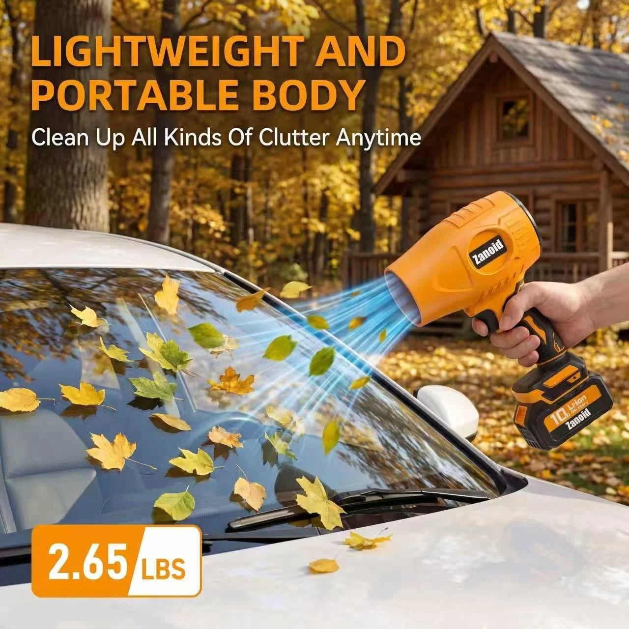 Cordless Turbo Jet Leaf Blower, 1000G High-Thrust Handheld Electric Blower for Yard, Driveway & Car Drying
