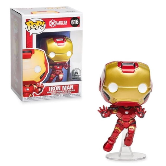 Collectible Funko POP! WEB: Iron Man (Disney / No Sticker) #616