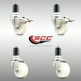thumbnail image 2 of 3 Inch 316SS Nylon Swivel 1-5/8 Inch Expanding Stem Caster Set 2 Lock Brake SCC, 2 of 2