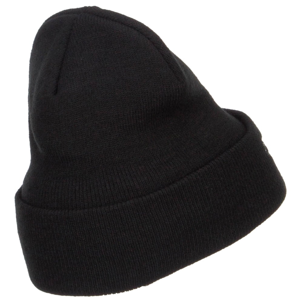 Christmas Stocking Stuffers Embroidered Long Beanie - Black OSFM