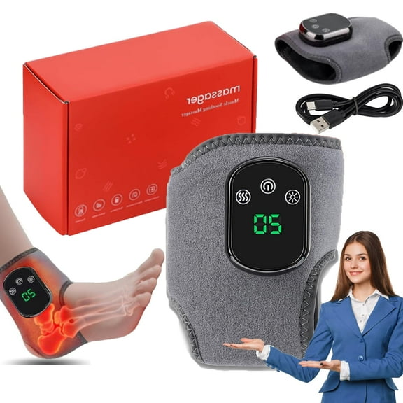 2026 Upgraded Rejuvacare Foot Massager, 3-in-1 Triple Method for Neuropathy Pain Relief, 3 Vibration Modes & 5 Heat Levels, Portable Wireless Ankle Wrap for Improved Circulation