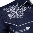 thumbnail image 4 of IROINNID Button Down Shirts for Men Autumn Winter Embroidery Pullover Long Sleeved T-shirt Top Blouse,Navy, 4 of 6