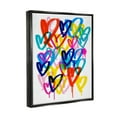 thumbnail image 4 of Stupell Industries Modern Graffiti Hearts Abstract Painting Black Floater Framed Canvas Art Print Wall Art, 17 x 21, 4 of 10