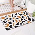 thumbnail image 4 of White and Orange Of Leopard Print Bathroom Rugs Mat,Non Slip Microfiber Bathroom Rug,Rubber Backing,Soft Bathroom Mats for Bathroom Floor,Tub and Shower,17x30in(43x75cm), 4 of 5
