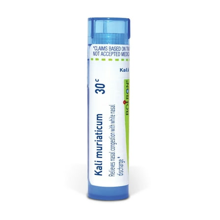 Boiron Kali Muriaticum 30C, Homeopathic Medicine for Nasal Congestion With White Nasal Discharge, 80 Pellets