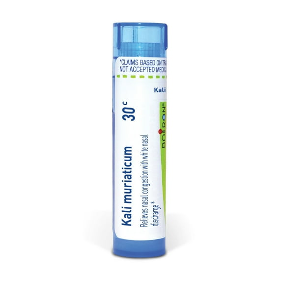 Boiron Kali Muriaticum 30C, Homeopathic Medicine for Nasal Congestion With White Nasal Discharge, 80 Pellets