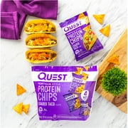 Quest Tortilla Style Protein Chips, Loaded Taco Flavor, Baked, Low Carb, 4 Count