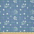 thumbnail image 2 of Ambesonne Floral Fabric by the Yard Microfiber, Winter Color Falling Leaves, 10 Yards, Ceil Blue and Off White, 2 of 2