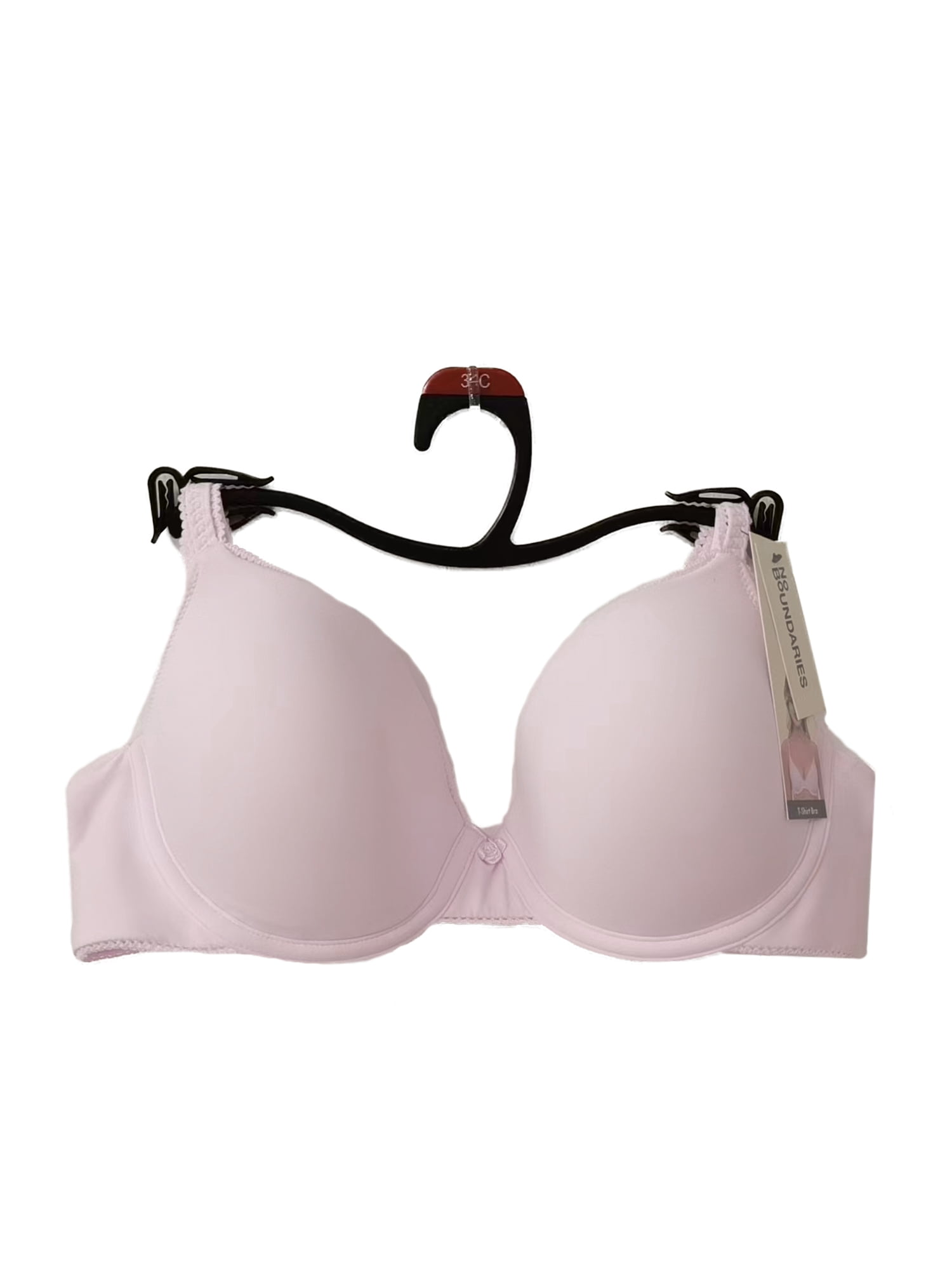 No Boundaries Micro Lightly Lined Demi T-Shirt Bra, Women's 32B-40DD