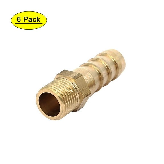 1/8BSP Male Thread 8mm Hose Barb Tube Fitting Coupler Connector Adapter 6pcs