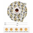 thumbnail image 6 of 15 Inch Round Placemats Set of 6, Yellow Floral Non Slip Heat Insulation PP Table Mats, Abstract Watercolor Flower Leaf Plant Washable Place Mats for Kitchen Dining Party Table Decor, 6 of 7