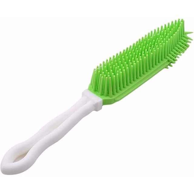 Cepillo para el pelo de mascotas, perros, cachorros y gatos, peine de baño de silicona suave, herramienta para el pelo pegajoso, herramienta de masaje para animales pequeños, duradera y profesional
