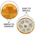 thumbnail image 2 of Miangastore Brightness Adjustment Knob Plastic Golden 2Pcs 0.75x0.75x0.51In For Office Use, 2 of 9