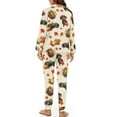 thumbnail image 2 of DISNIMO Dachshund Pumpkin Print Women's 2 Piece Lounge Sets Casual Fashion Sleepwear Button Down Nightwear Long Sleeve Loungewear with Long Pajama Pants, 2 of 6
